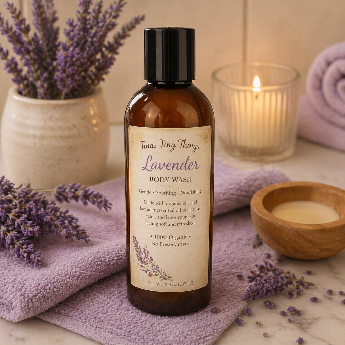 Natural Nourishing Shampoo – Oatmeal & Honey / Lavender