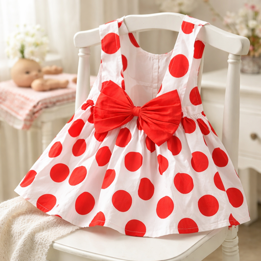 Cherry Pop Polka Dot Dress – 12M