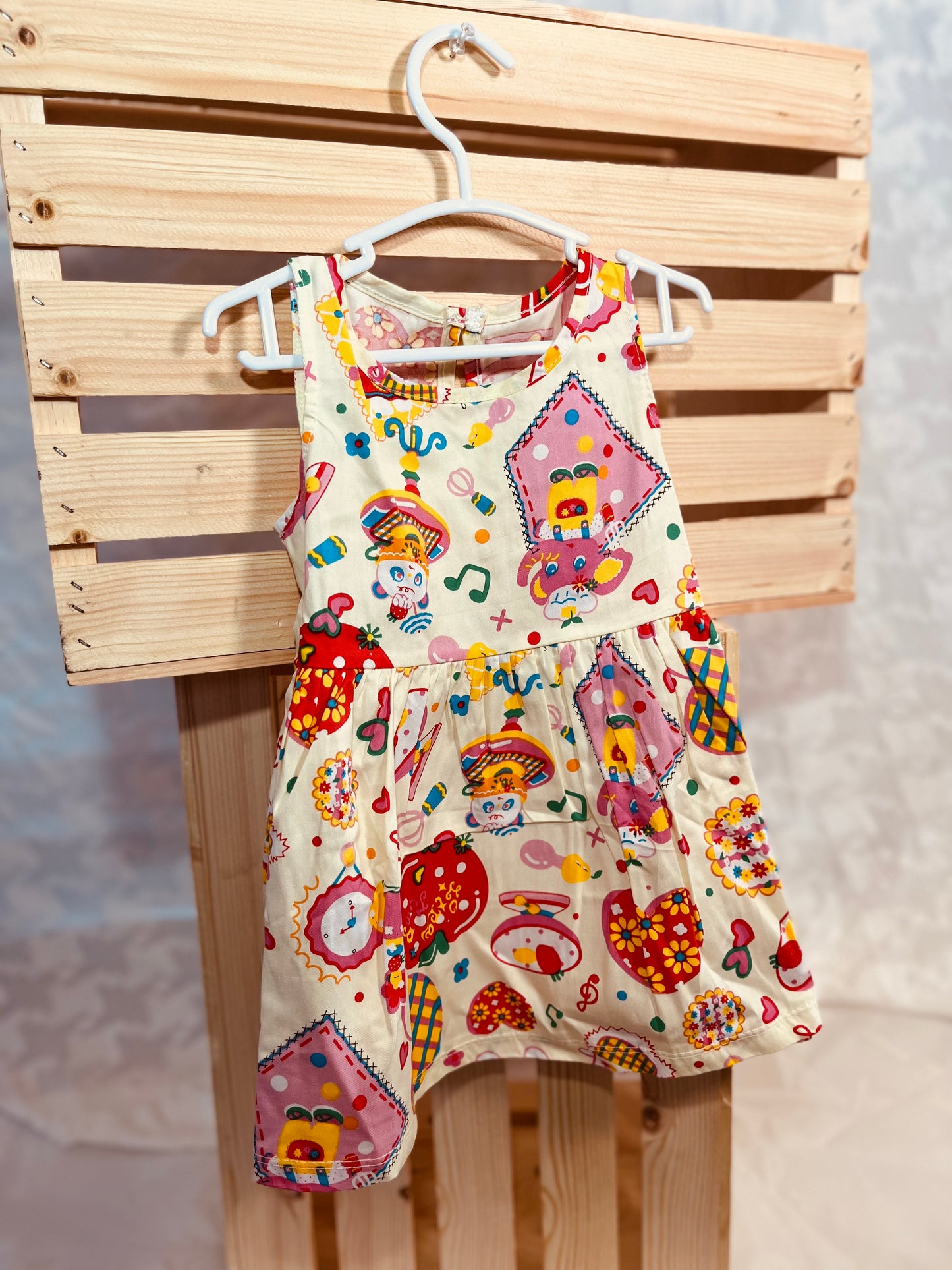 Carnival Cutie Play Dress – Toddler & Little Girls Sleeveless Outfit
