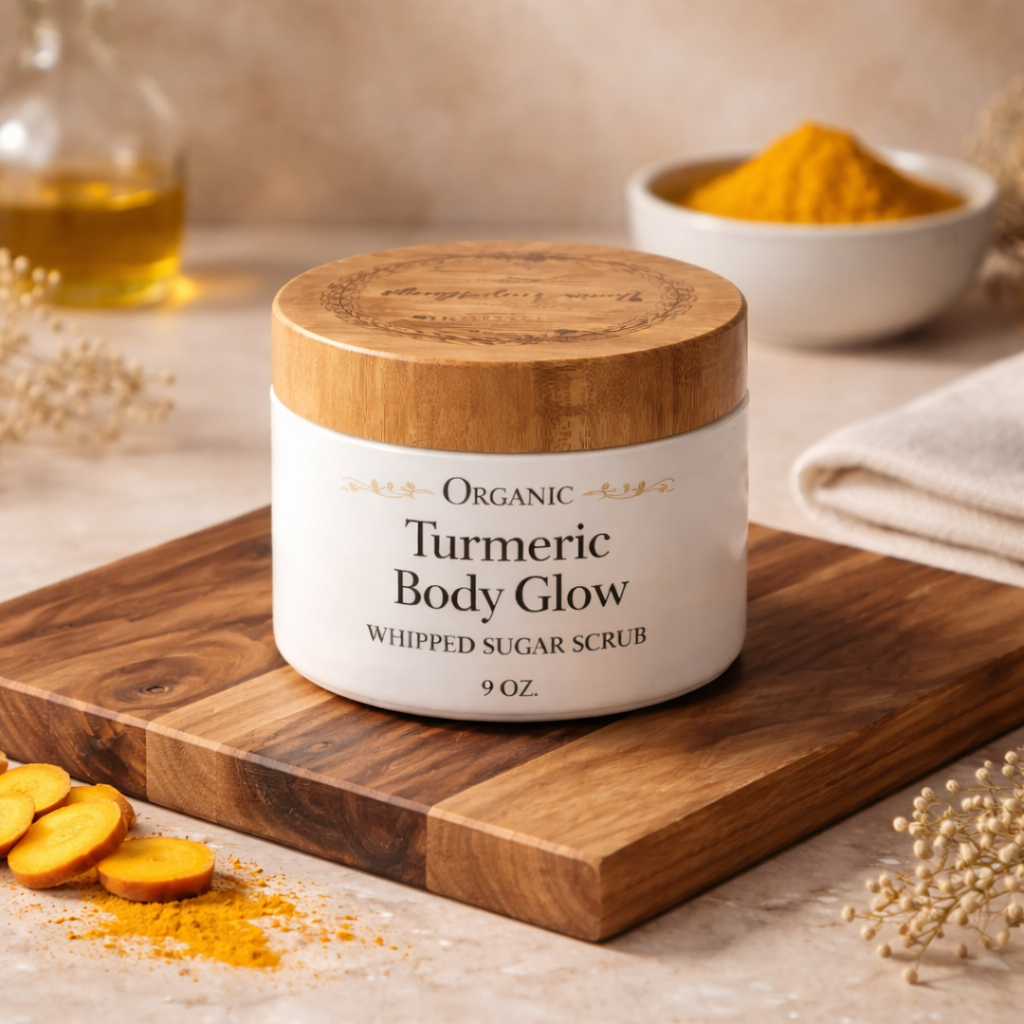 Turmeric Body Glow | Whipped Foaming Sugar Scrub for Bright, Even Skin