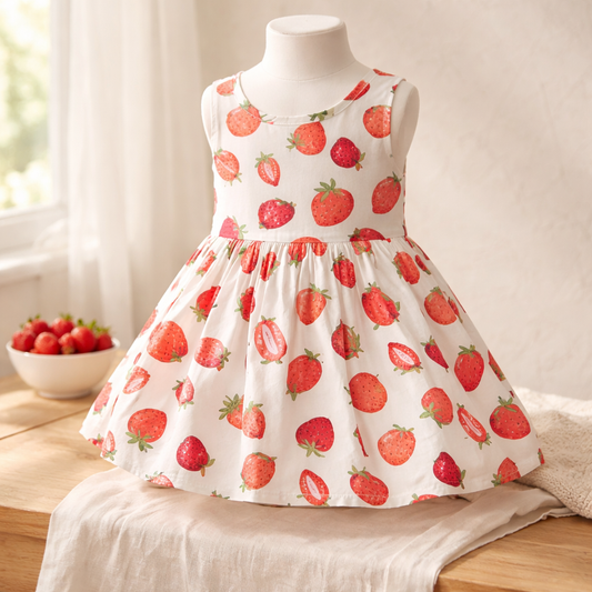 Berry Sweet Dress – Cute Sleeveless Baby Girl Summer Dress (18 Mo-8 Yrs)