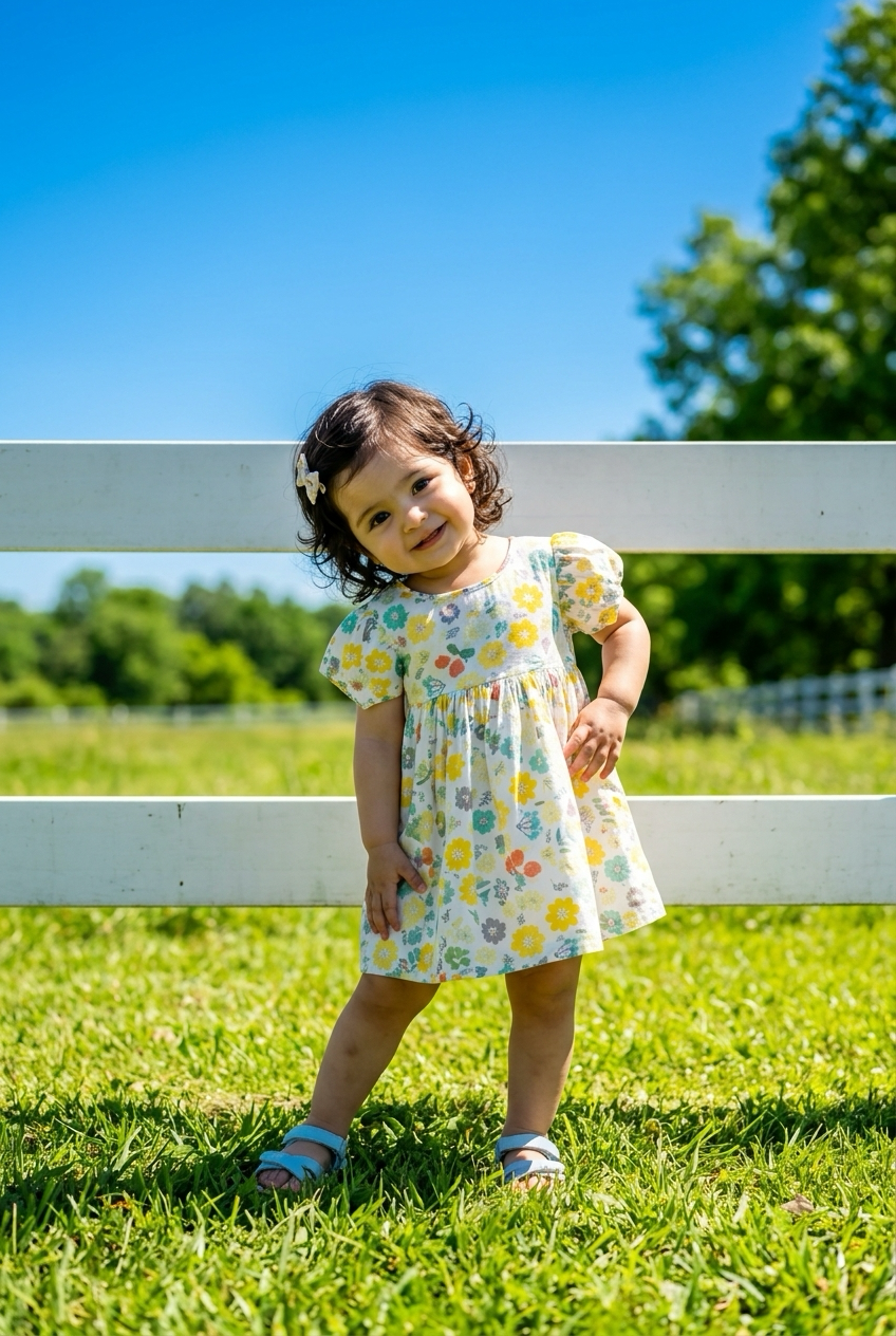Sunshine Meadow Floral Baby & Toddler Dress