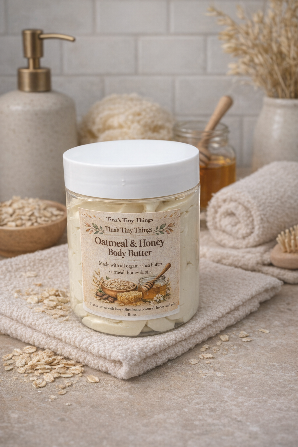 Oatmeal & Honey Body Butter – Ultra Moisturizing Organic Shea Butter Cream
