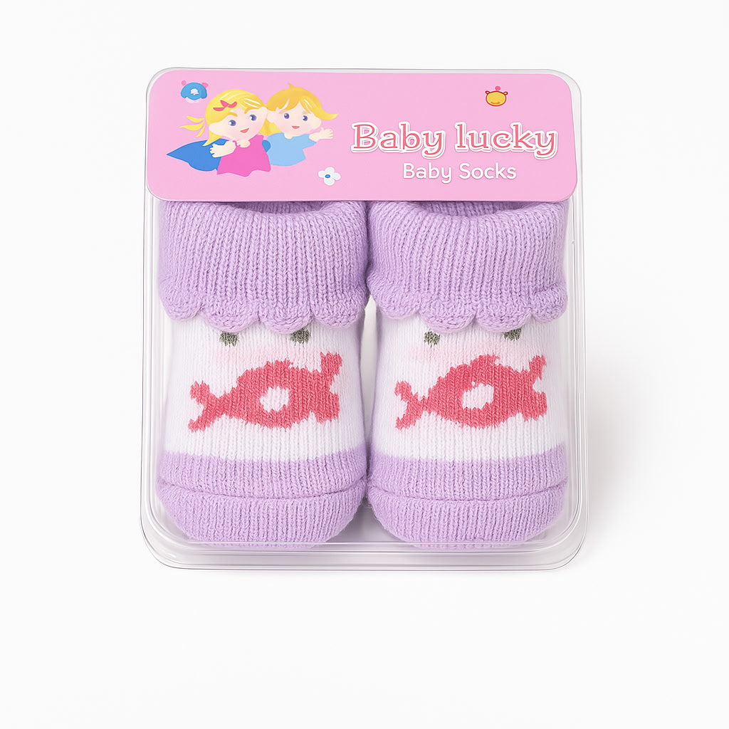 Baby Lucky Newborn Socks – Candy Pop Pastel Edition (0–6 Months)