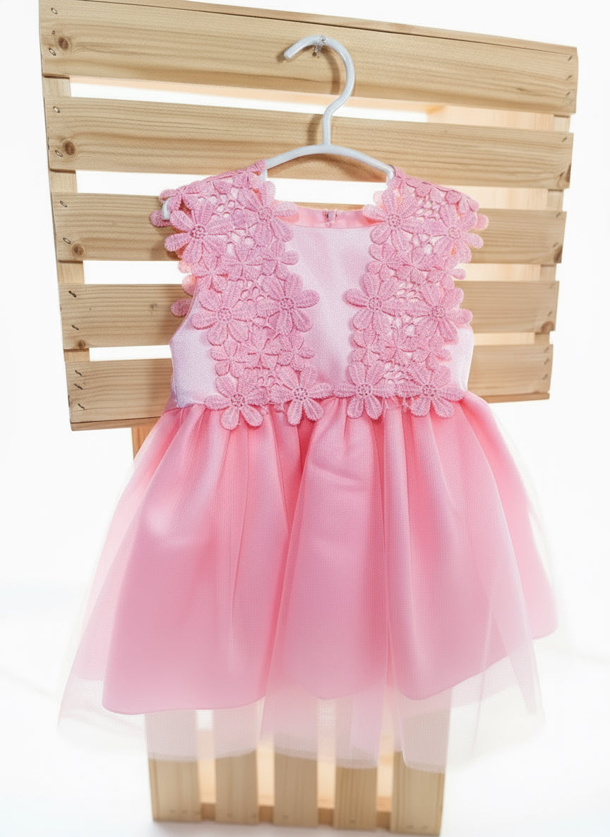 Petal Princess Pink Party Dress – Toddler & Little Girls Special Occasion Outfit