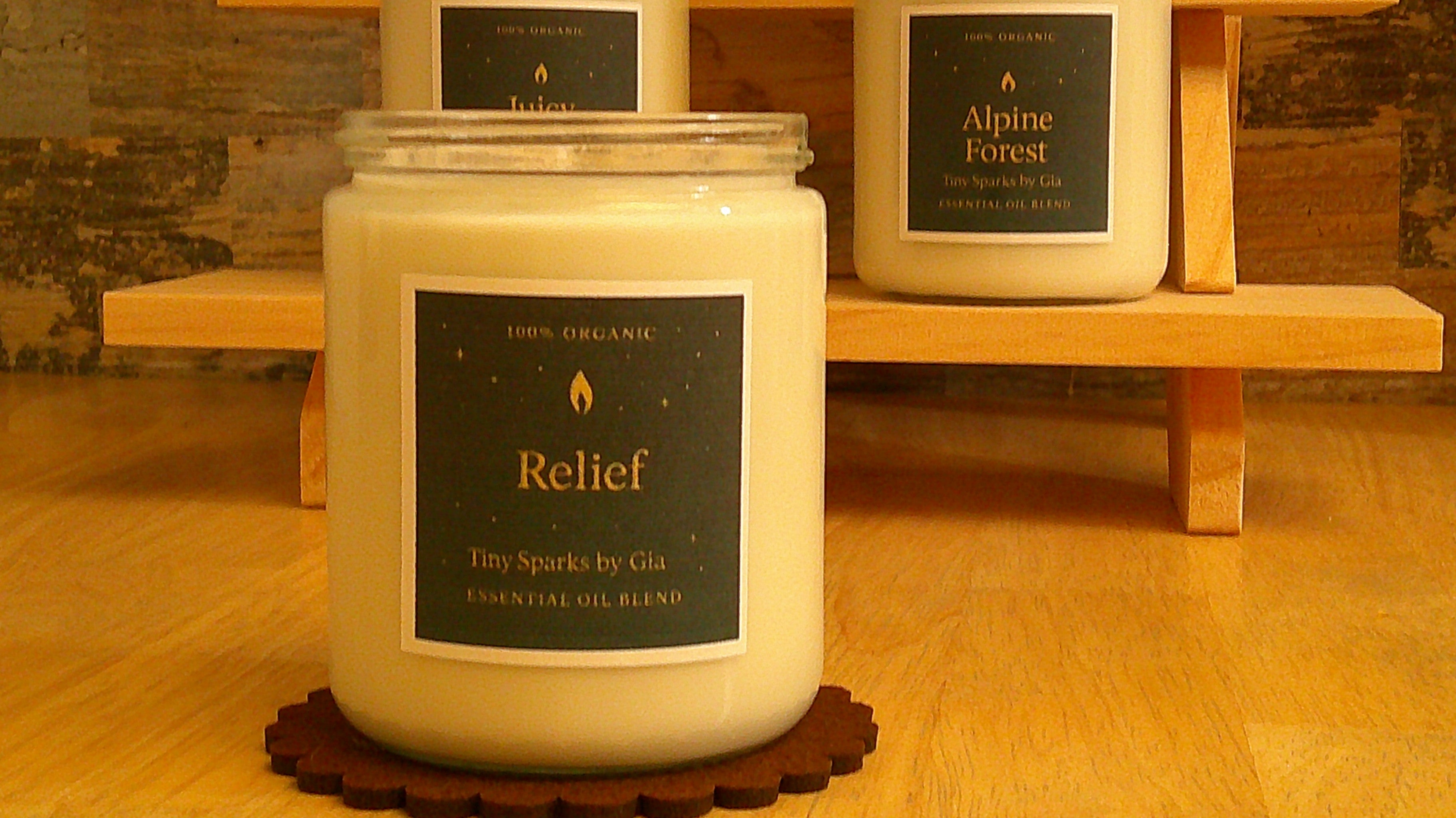 Relief – 100% Organic Essential Oil Candle