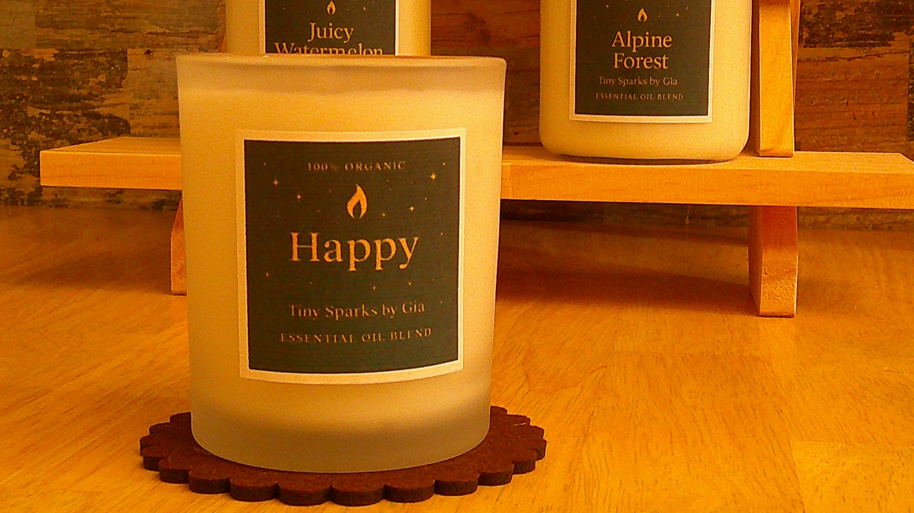 Happy – 100% Organic Essential Oil Candle