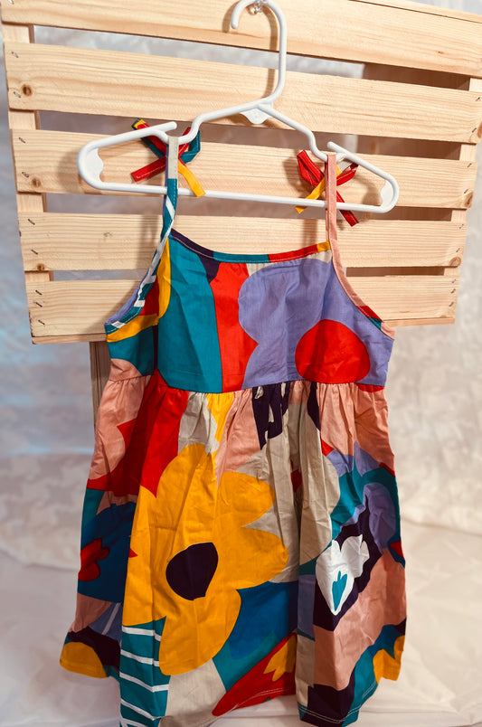 Color Pop Garden Tie-Shoulder Dress – Toddler & Little Girls Summer Outfit