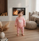 Sweet Love Baby Romper | Soft Pink Cotton One-Piece with Snap Closures