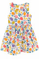 Girls’ Colorful Pumpkin Patch Sleeveless Dress – Fall Floral Print