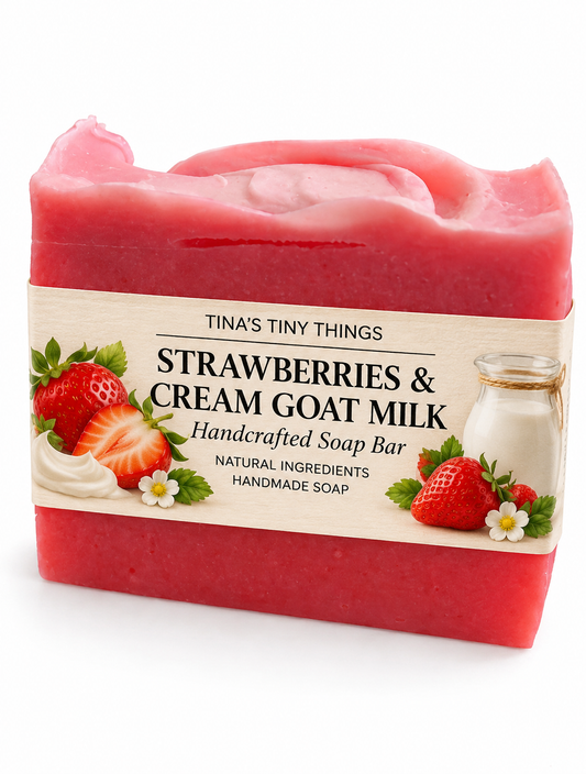 Strawberries & Cream Goat Milk Soap Bar