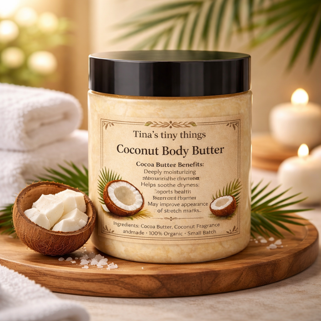 🌴 Coconut Body Butter – Deeply Nourishing & Luxuriously Smooth