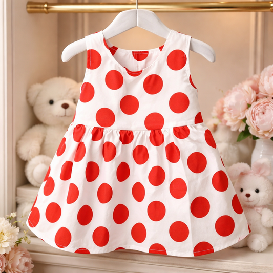 Cherry Pop Polka Dot Dress – 12M