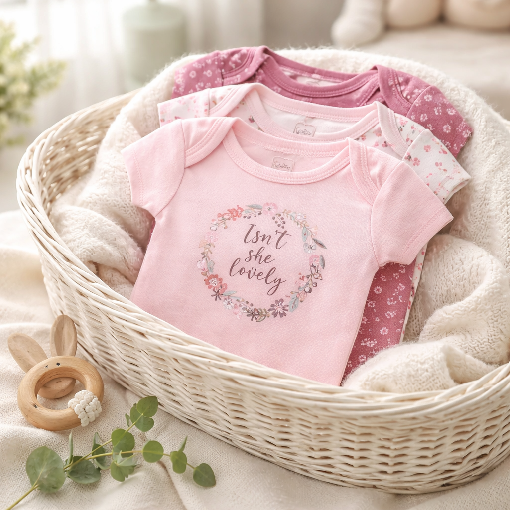"Isn’t She Lovely" Baby Girl 3-Pack Bodysuits