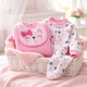 "Berry Sweet Dreams" Baby Girl 3-Piece Footed Set with Bib