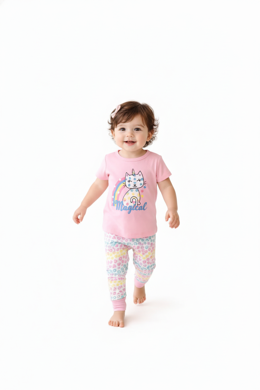 "Magical Kitty Dreams" Baby Girl 2-Piece Set