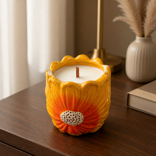 Salted Coconut Mahogany Organic Soy Candle – Wooden Wick Candle