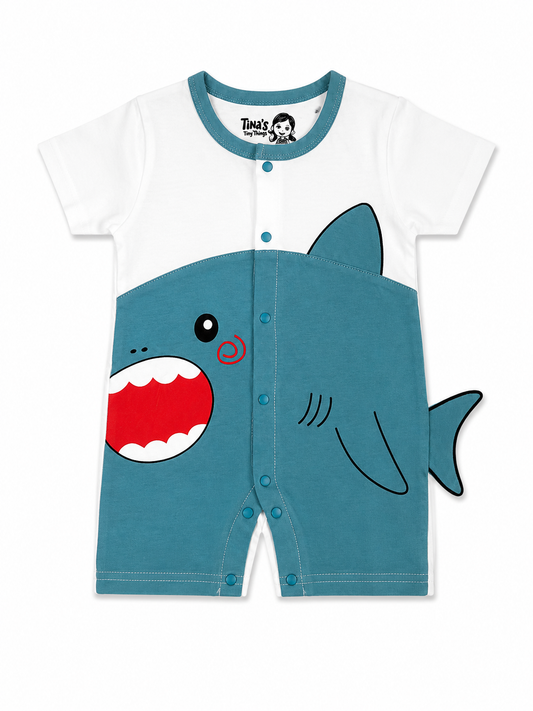Tiny Tides Shark Romper