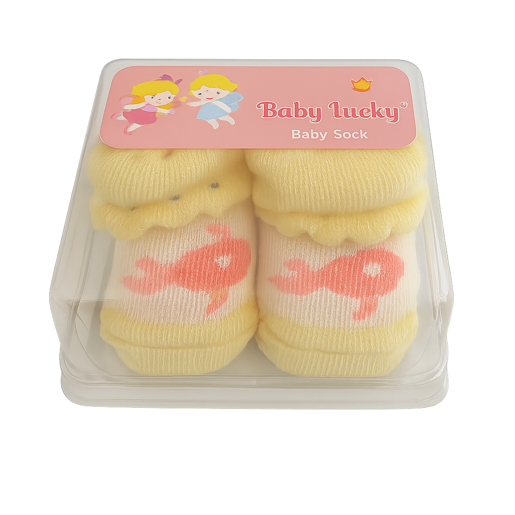 Baby Lucky Newborn Socks – Candy Pop Pastel Edition (0–6 Months)