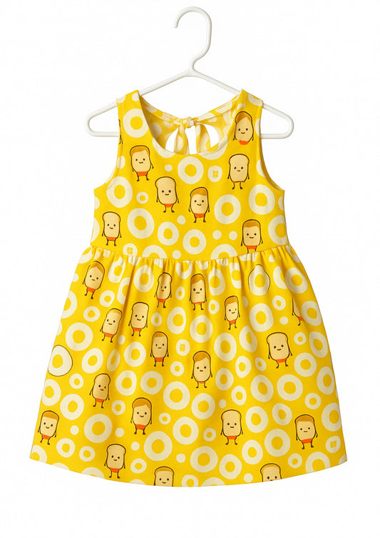Toasty Cutie Yellow Dress – Sizes 2T to 6/7T