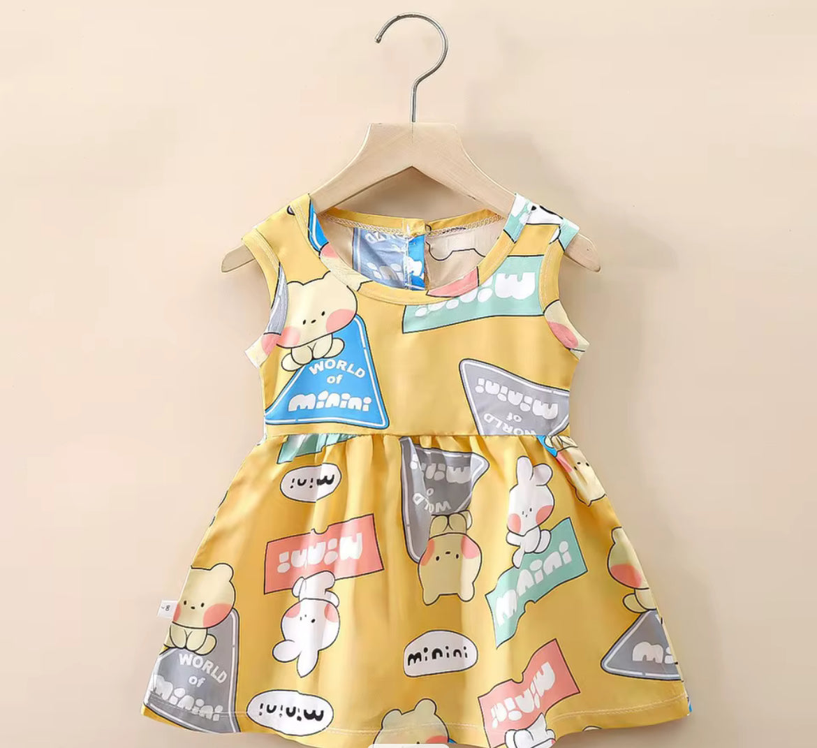 World of Minini Bear Dress – Creamsicle Orange Baby Dress (9–12 Months)