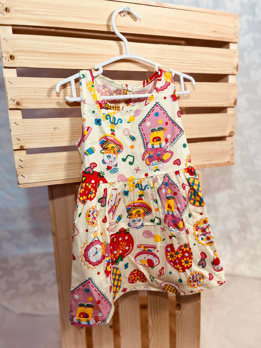 Carnival Cutie Play Dress – Toddler & Little Girls Sleeveless Outfit