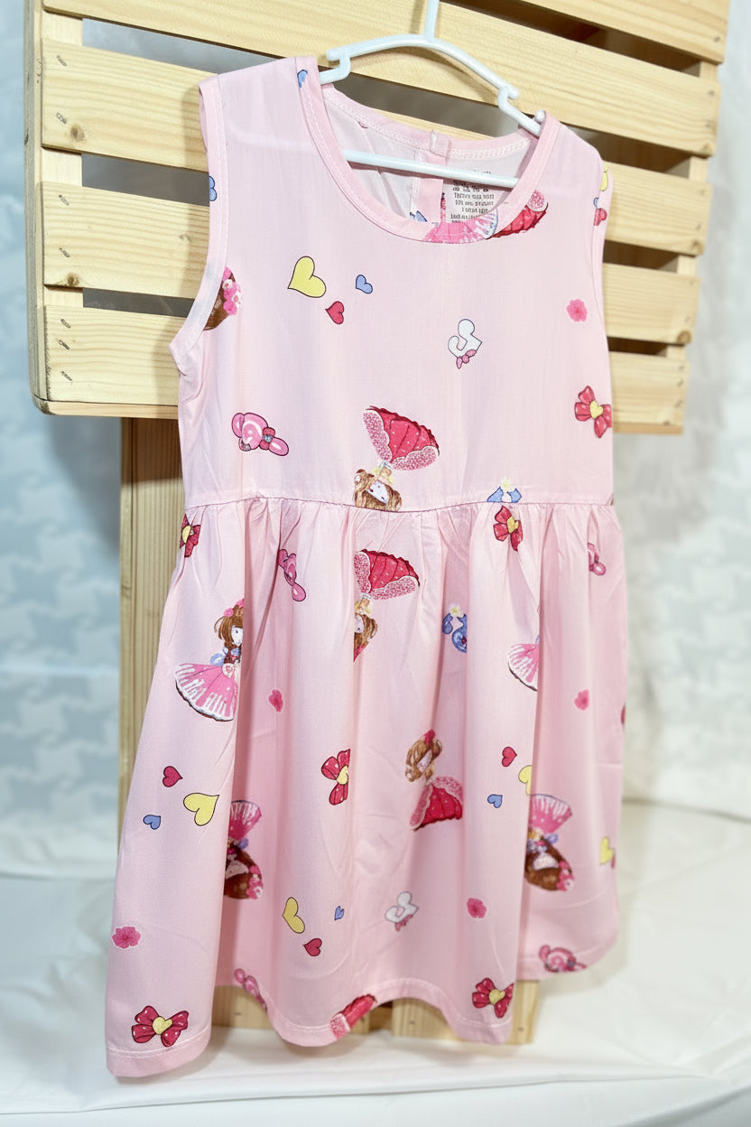 Pretty in Pink Princess Play Dress – Toddler & Little Girls Twirl Outfit