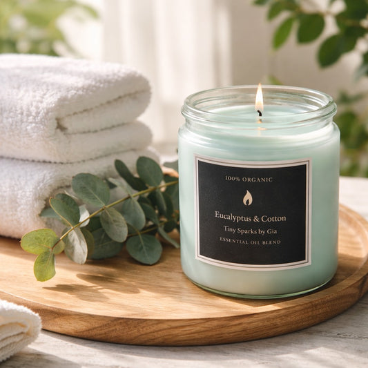 Eucalyptus & Cotton Coconut Wax Candle