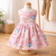 Pink Unicorn Castle Baby Dress | Toddler Girl Fantasy Dress | Soft Summer Sleeveless Outfit
