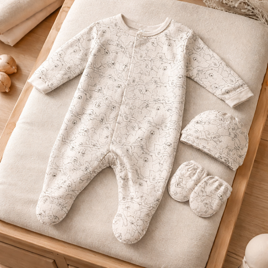 Tiny Bear Snuggles 6-Piece Baby Essentials Set