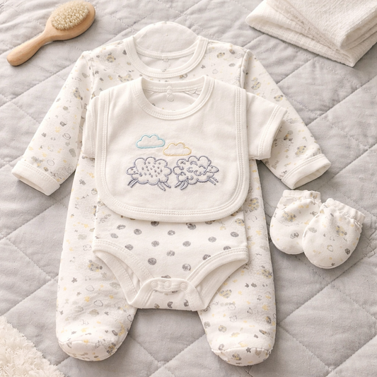Gentle Lamb Dreams 5-Piece Organic Baby Set